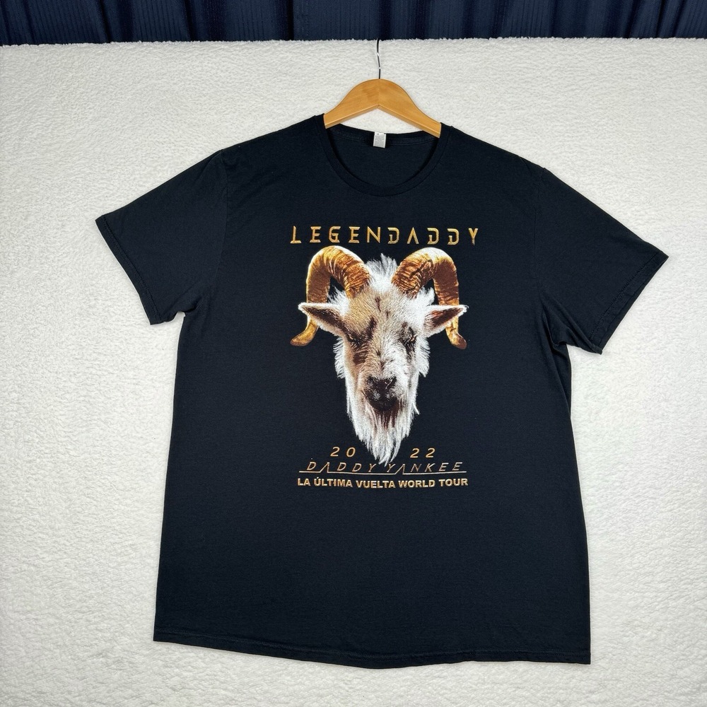 Vintage 2022 Daddy Yankee Tour Shirt - Legendaddy - Double Sided - Men's XL